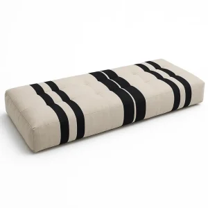 Floor Seating Cushion with Black Stripes