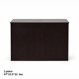 Wooden Table Set (2-Piece) – Dark Espresso Finish, 47” x 23.5” x 32”