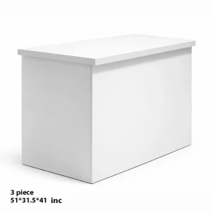 Minimalist White Table – 3 Piece Set (51” x 31.5” x 41”)